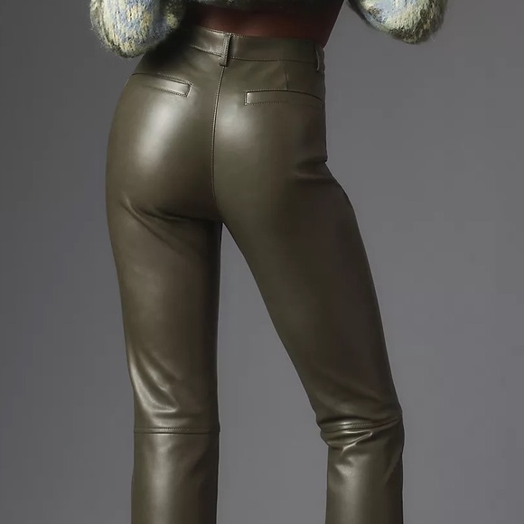 Anthropologie Avec Les Filles Faux Leather Kick-Flare Pants - Picture 10 of 10
